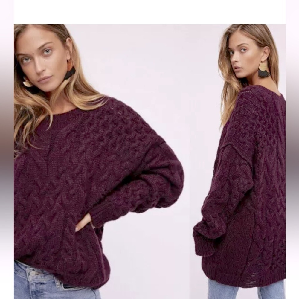 Free People Destroyed Pullover Sweater Size XS Alpaca  Z270-11